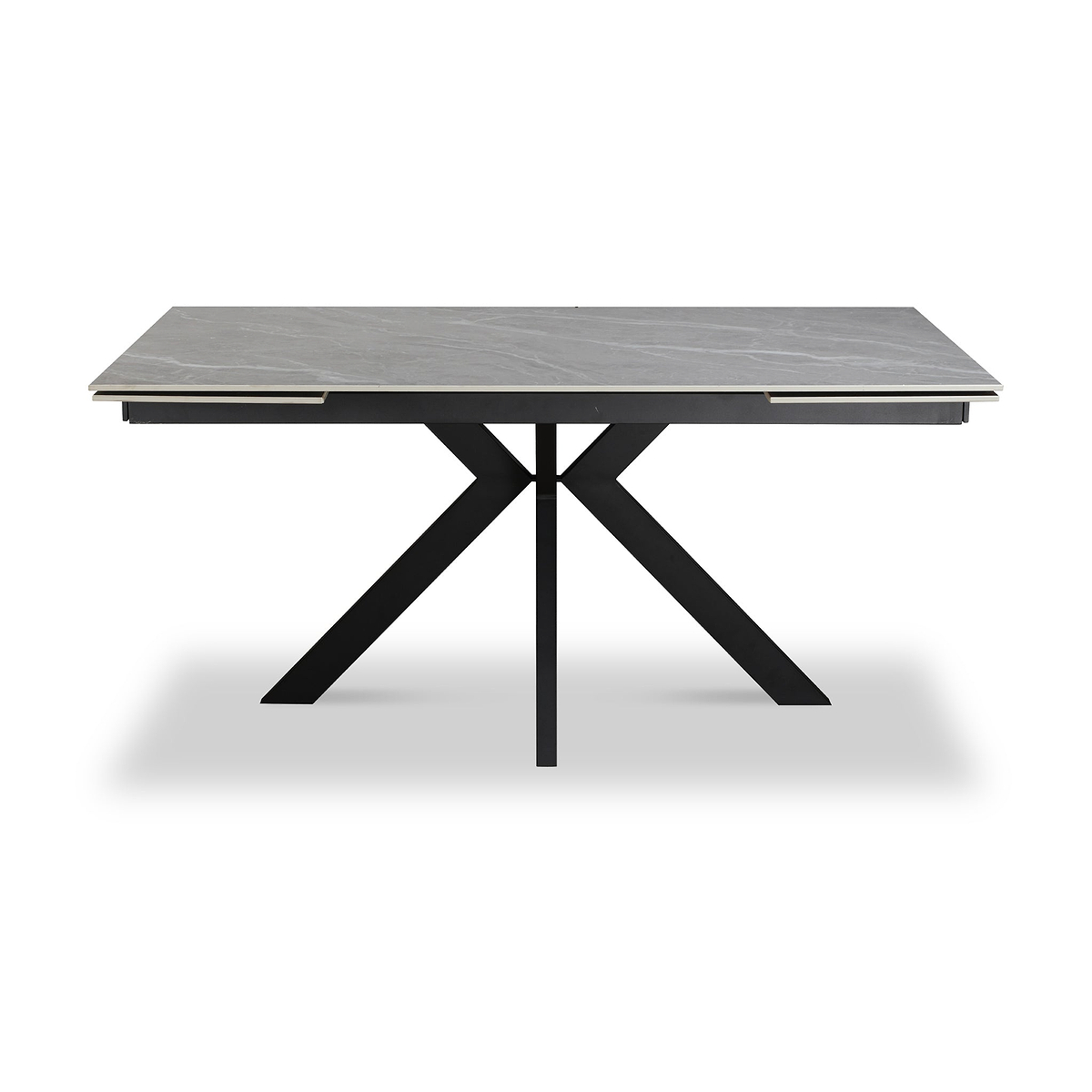 Spencer Ext Ceramic Dining Table Grey Matt from Roseland Furniture