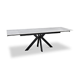 Spencer Ext Ceramic Dining Table Grey Gloss from Roseland Furniture