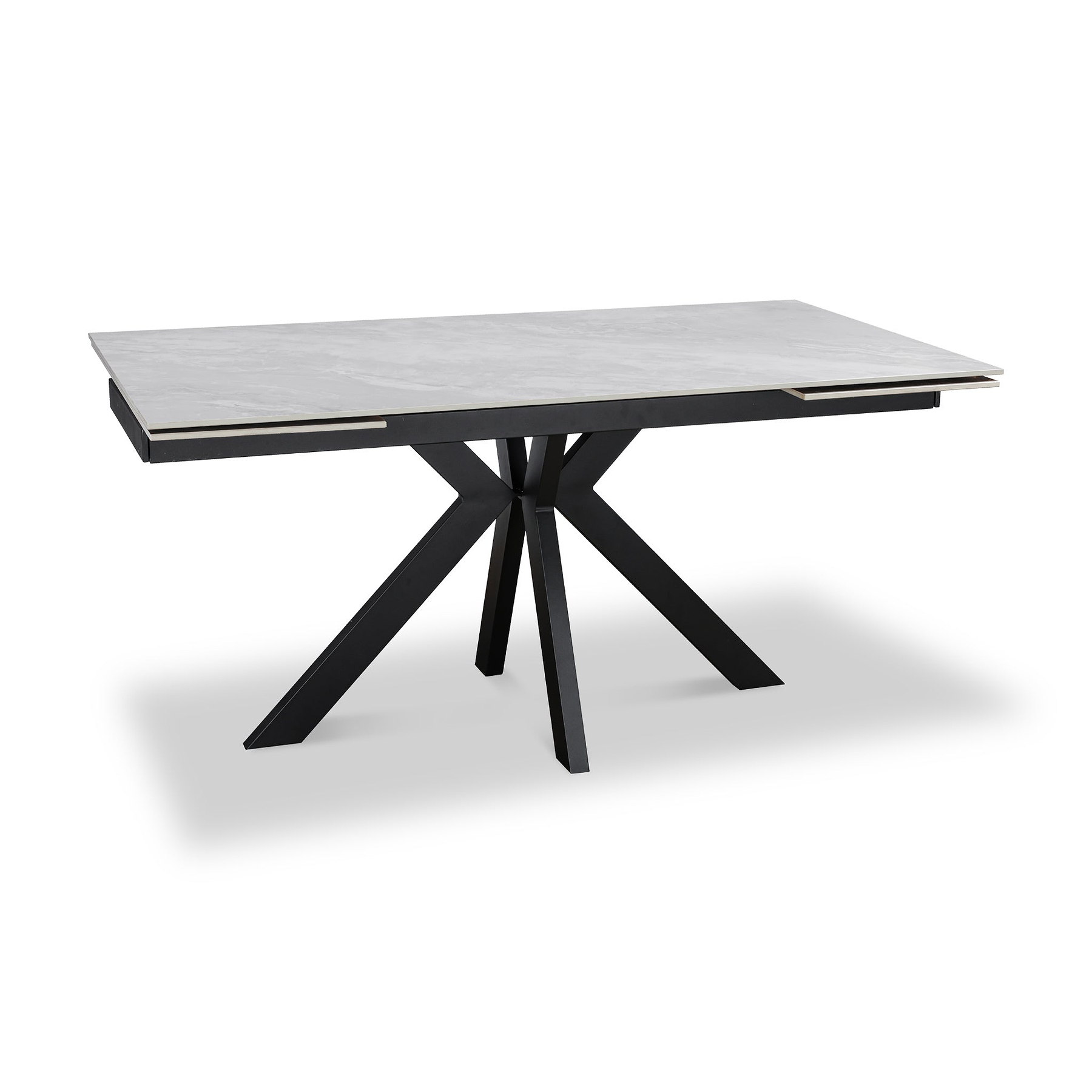 Spencer Ext Ceramic Dining Table Grey Gloss from Roseland Furniture