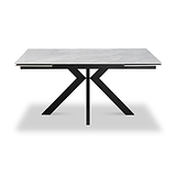Spencer Ext Ceramic Dining Table Grey Gloss from Roseland Furniture
