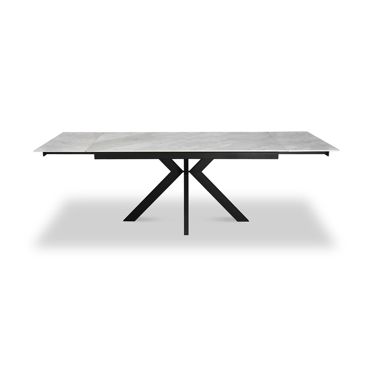 Spencer Ext Ceramic Dining Table Grey Gloss from Roseland Furniture