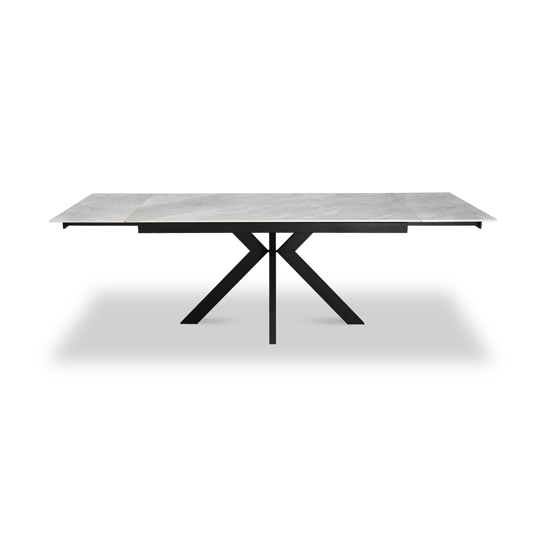 Spencer Ext Ceramic Dining Table Grey Gloss from Roseland Furniture