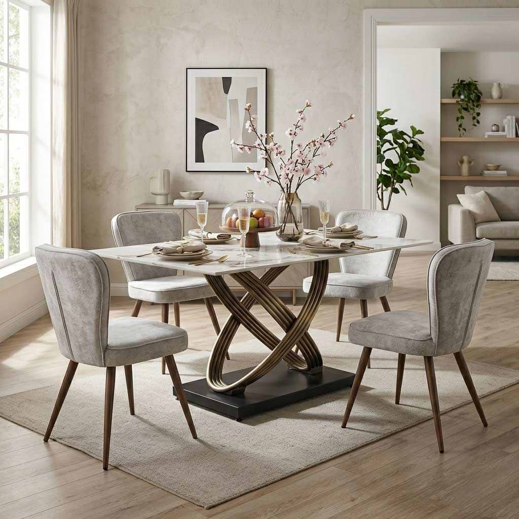 Brinsley Ceramic Dining Table from Roseland Furniture