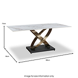 Brinsley Ceramic Dining Table from Roseland Furniture