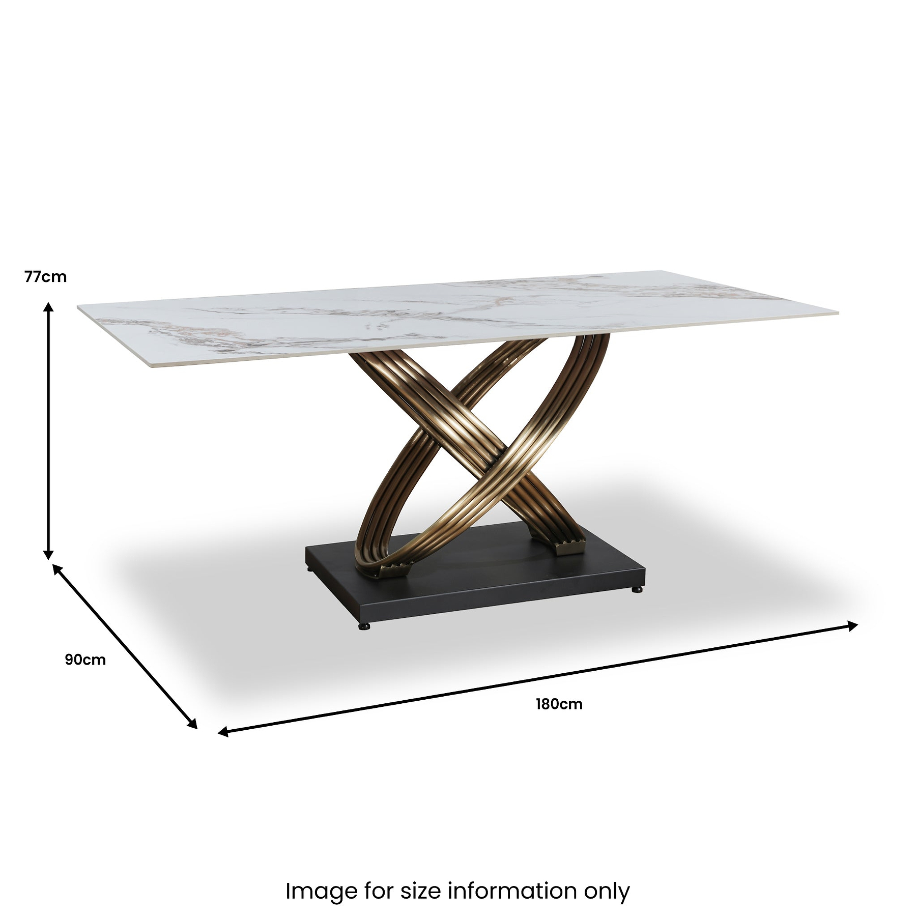 Brinsley Ceramic Dining Table from Roseland Furniture