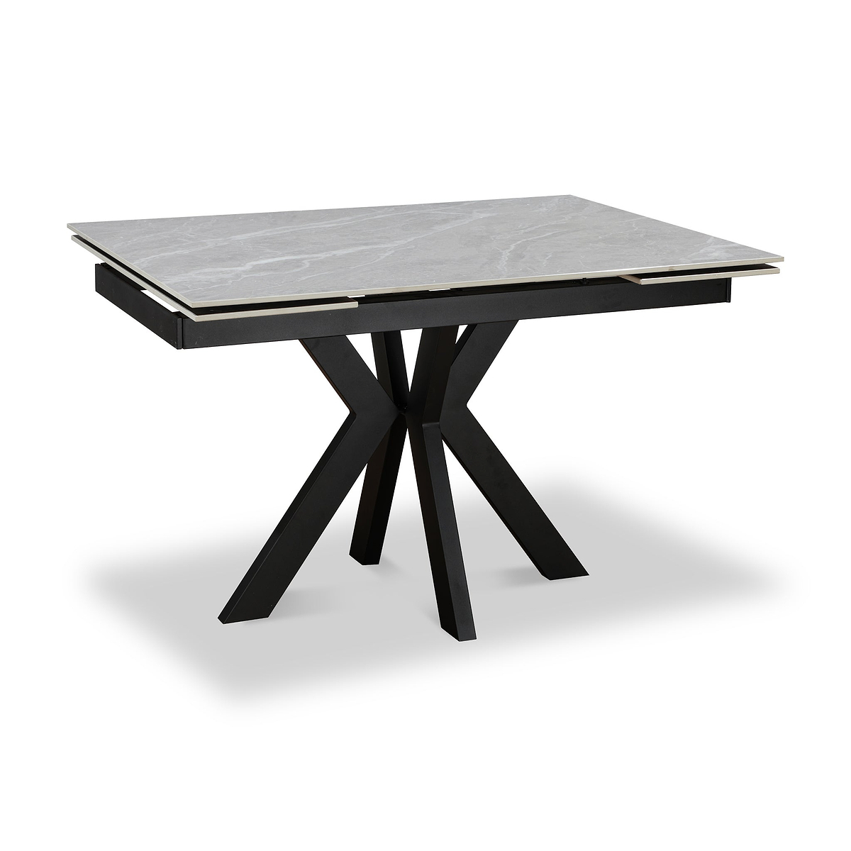 Boyston 120 180cm Ext Dining Table Grey Matt from Roseland Furniture