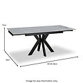 Boyston 120 180cm Ext Dining Table Grey Matt from Roseland Furniture