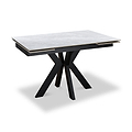 Boyston 120 180cm Ext Dining Table Grey Gloss from Roseland Furniture