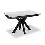Boyston 120 180cm Ext Dining Table Grey Gloss from Roseland Furniture