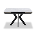 Boyston 120 180cm Ext Dining Table Grey Gloss from Roseland Furniture