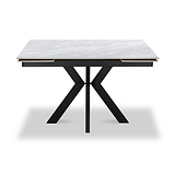 Boyston 120 180cm Ext Dining Table Grey Gloss from Roseland Furniture