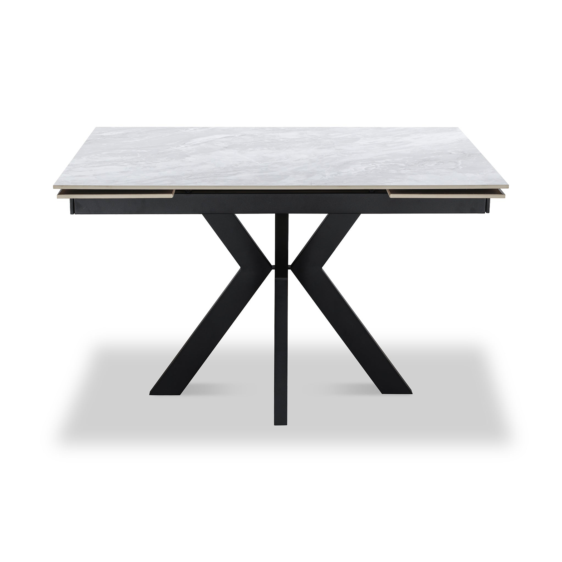 Boyston 120 180cm Ext Dining Table Grey Gloss from Roseland Furniture