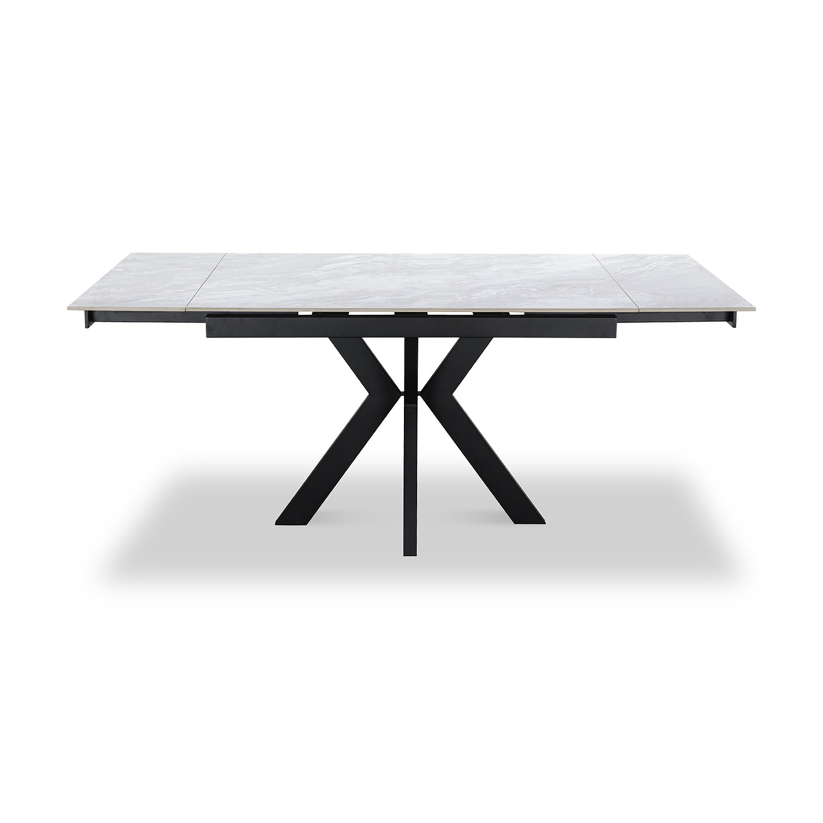 Boyston 120 180cm Ext Dining Table Grey Gloss from Roseland Furniture