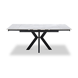 Boyston 120 180cm Ext Dining Table Grey Gloss from Roseland Furniture