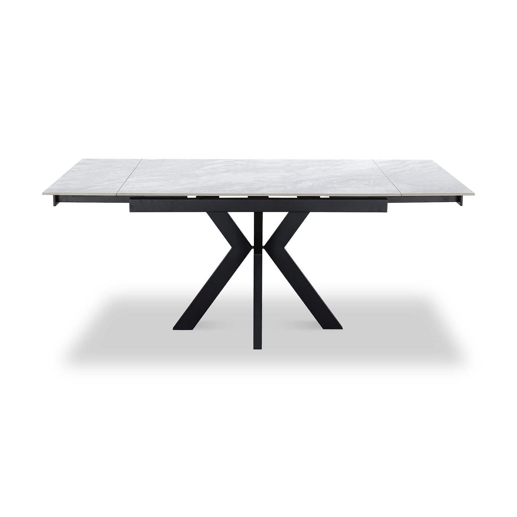Boyston 120 180cm Ext Dining Table Grey Gloss from Roseland Furniture