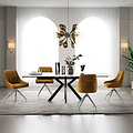 Boyston 120 180cm Ext Dining Table Grey Gloss from Roseland Furniture