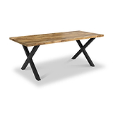 Tobiah Mango Wood Dining Table X Leg 180cm from Roseland Furniture