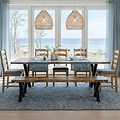 Tobiah 225cm Mango Wood Dining Table with X Leg from Roseland Furniture