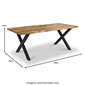 Tobiah Mango Wood Dining Table X Leg 225cm from Roseland Furniture