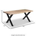 Petra Acacia 180cm Dining Table X Leg from Roseland Furniture