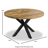 Gendry Mango 130cm Round Table from Roseland Furniture
