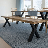 Tobiah Mango Wood Bench X Leg from Roseland Furniture