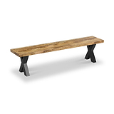 Tobiah Mango Wood Bench X Leg from Roseland Furniture