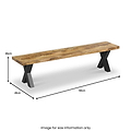 Tobiah Mango Wood Bench X Leg from Roseland Furniture