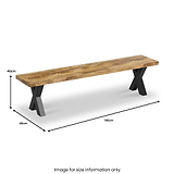Tobiah Mango Wood Bench X Leg from Roseland Furniture