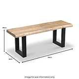 Zahra Acacia 180cm Dining Bench U Leg from Roseland Furniture