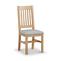 Durham Oak Upholstered Dining Chair from Roseland Furniture