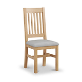 Durham Oak Upholstered Dining Chair from Roseland Furniture