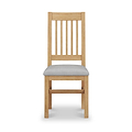 Durham Oak Upholstered Dining Chair from Roseland Furniture