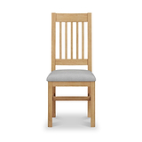Durham Oak Upholstered Dining Chair from Roseland Furniture