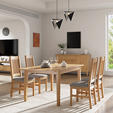 Durham Oak Upholstered Dining Chair from Roseland Furniture