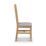 Durham Oak Upholstered Dining Chair from Roseland Furniture