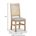 Durham Oak Upholstered Dining Chair from Roseland Furniture