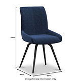 Trevi Dining Chair Blue from Roseland Furniture