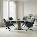 Arlo Blue 360 Swivel Dining Chair from Roseland Furniture