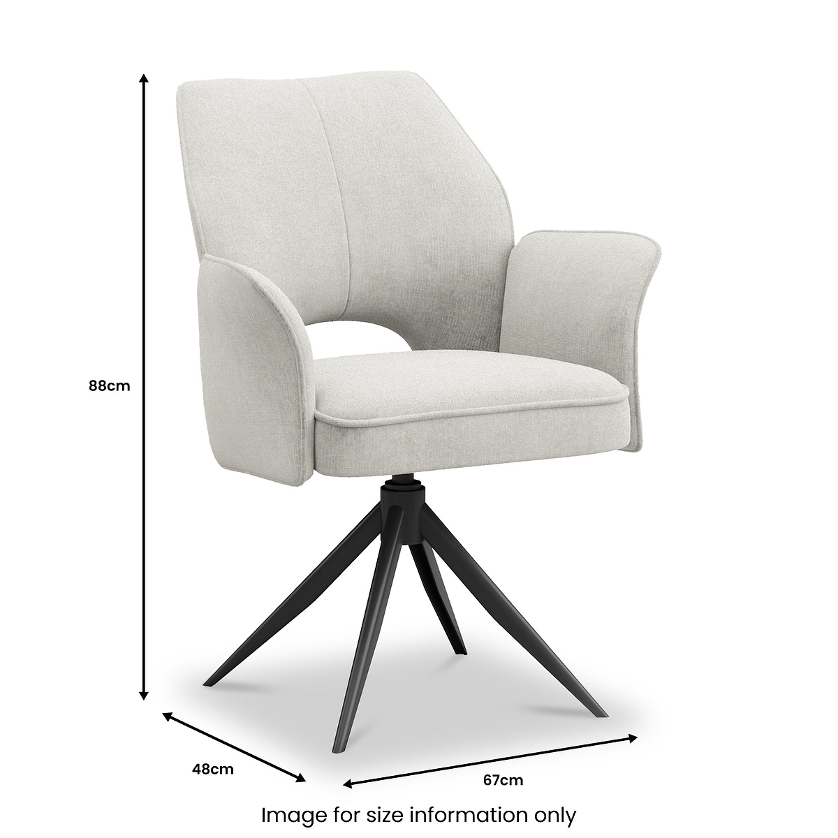 Arlo 360 Swivel Dining Chair Cream from Roseland Furniture