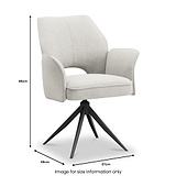 Arlo 360 Swivel Dining Chair Cream from Roseland Furniture
