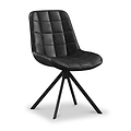 Calver Faux Leather Dining Chair Black from Roseland Furniture