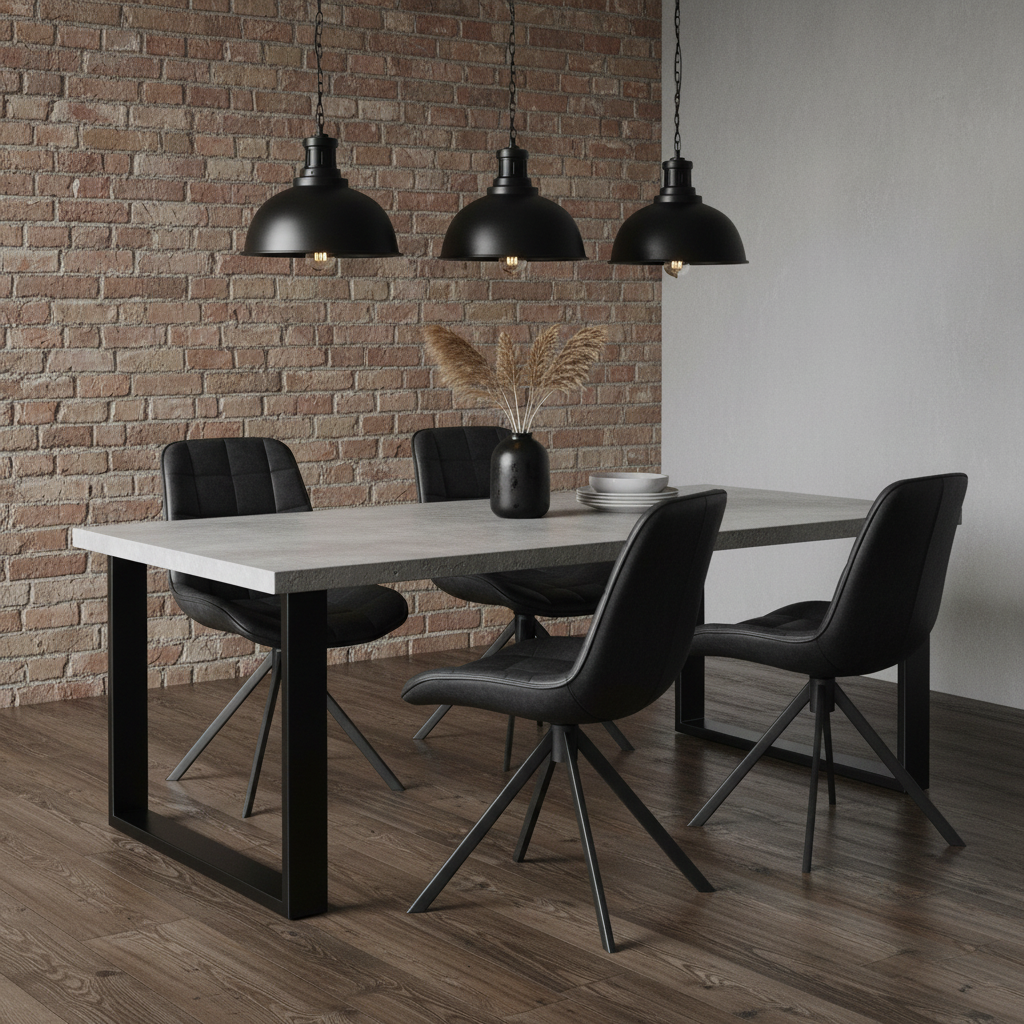 Calver Black Faux Leather Dining Chair from Roseland Furniture