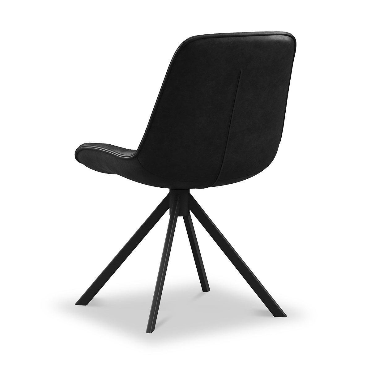 Calver Faux Leather Dining Chair Black from Roseland Furniture