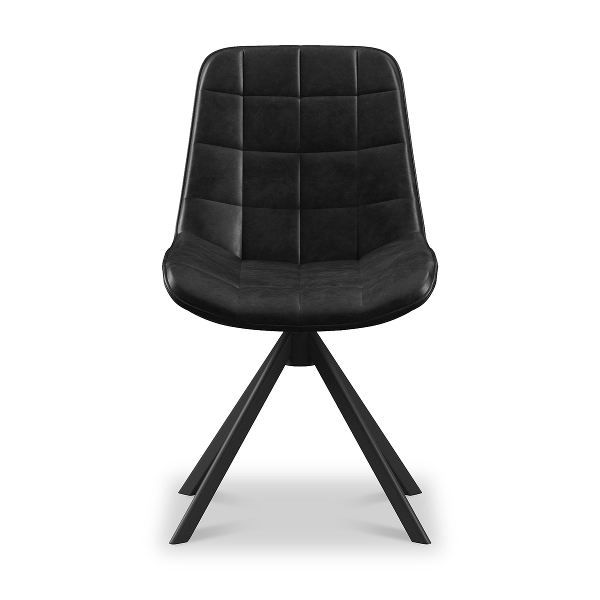 Calver Faux Leather Dining Chair Black from Roseland Furniture