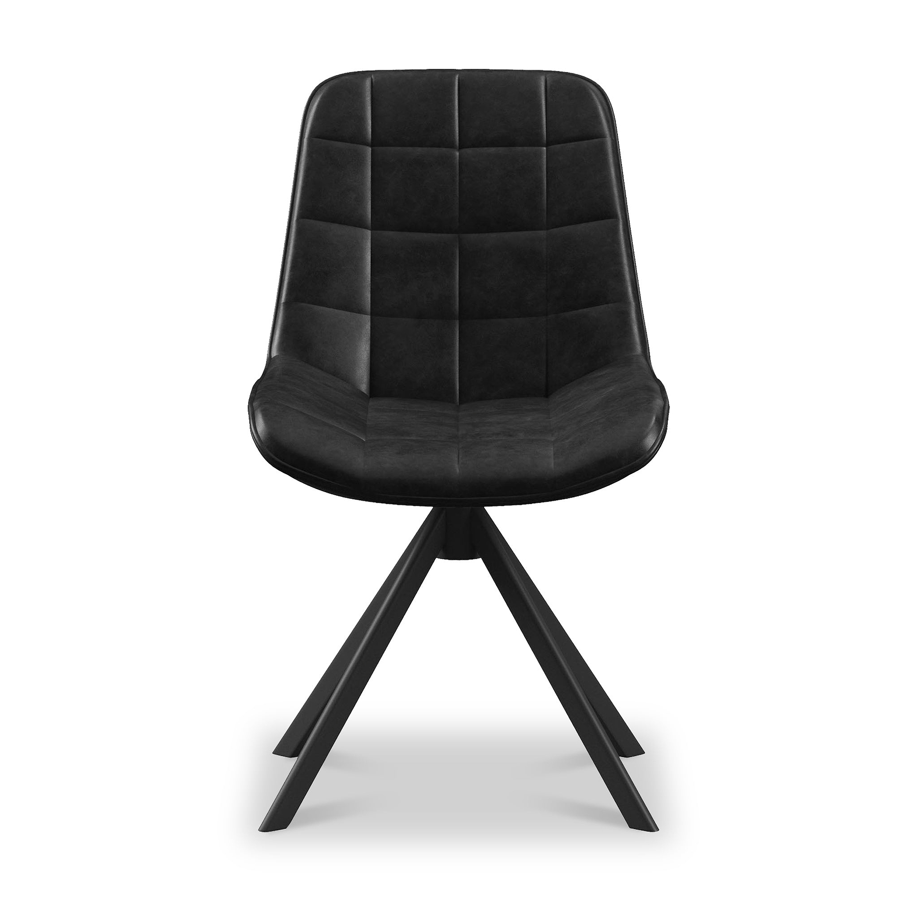 Calver Faux Leather Dining Chair Black from Roseland Furniture