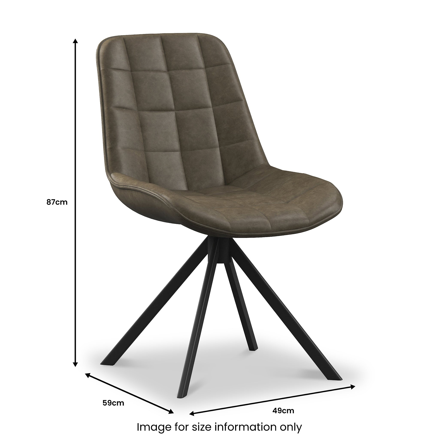 Calver Faux Leather Dining Chair Espresso from Roseland Furniture