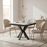 Calista Ceramic 90-150cm Extending Dining Table from Roseland Furniture