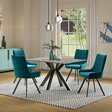 Valmere Ceramic 135cm Dining Table Argentina Grey from Roseland Furniture
