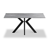 Valmere Ceramic 160cm Dining Table Argentina Grey from Roseland Furniture